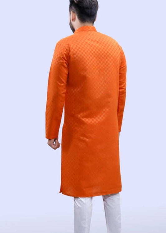 Men's orange  kurta