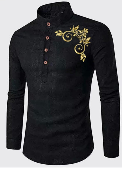 Men's black kurta