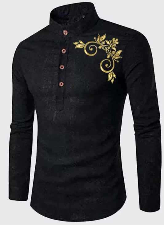 Men's black kurta