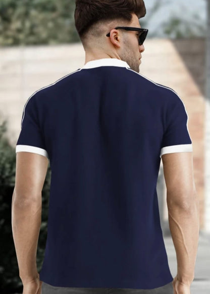 Men's  Stream colar ziper style T-shirts