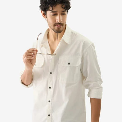 Men's solid fit casual shirt
