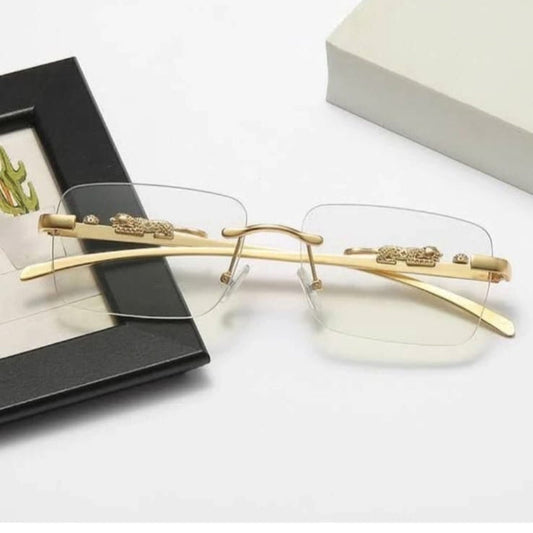 stylish golden white sunglases