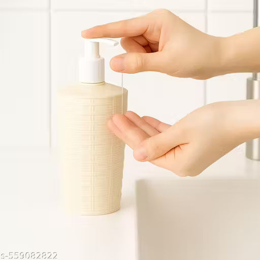 GizmoGrid Plastic Liquid Soap Dispenser for Bathroom, Kitchen, Wash Basin | Hand Wash Pump Bottle for Liquid Soap, Shampoo, Lotion | Stylish Refillable Dispenser – Multipurpose for Home, Hotel, Office Use – Made in India (Pack of 03) - 300 ML