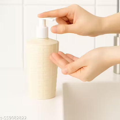 GizmoGrid Plastic Liquid Soap Dispenser for Bathroom, Kitchen, Wash Basin | Hand Wash Pump Bottle for Liquid Soap, Shampoo, Lotion | Stylish Refillable Dispenser – Multipurpose for Home, Hotel, Office Use – Made in India (Pack of 03) - 300 ML