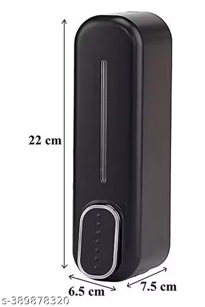 ABS 350ml Wall Mount Transparent Liquid Soap Dispenser Use for Foam, Conditioner, Gel, Lotion, Soap, Liquid, Shampoo Dispenser (Black) (Pack of 1)