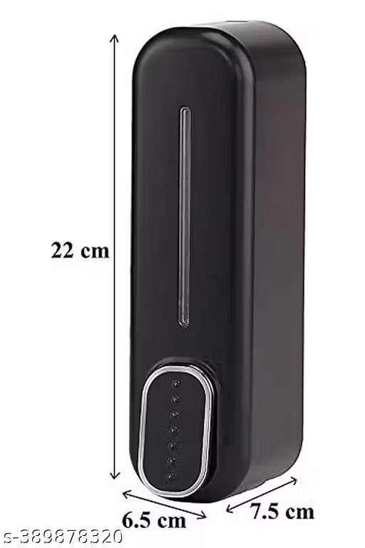 ABS 350ml Wall Mount Transparent Liquid Soap Dispenser Use for Foam, Conditioner, Gel, Lotion, Soap, Liquid, Shampoo Dispenser (Black) (Pack of 1)