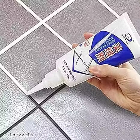Waterproof Tile Gap/Crack/Grout Filler Water Resistant Silicone Sealant for DIY Home Sink Gaps/Tiles Gaps/Grouts Repair Filler Tube (180 Ml White)