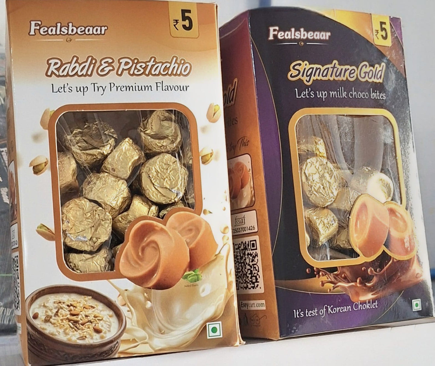 combo of Fealsbeaar  rabdi & and pistachio & signature gold combo