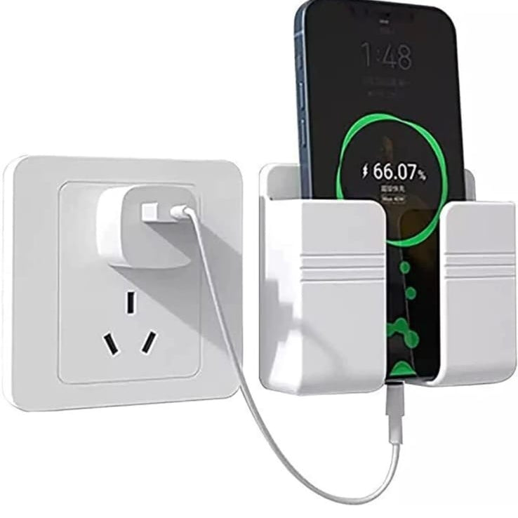 wall mount mobile stand with hole for mobile charging