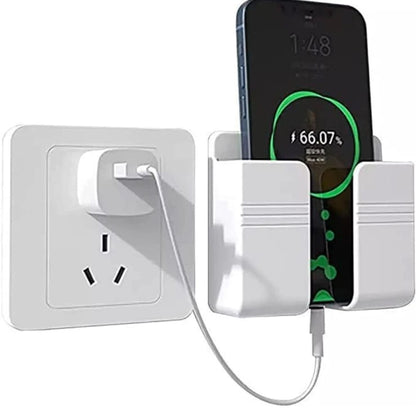 wall mount mobile stand with hole for mobile charging