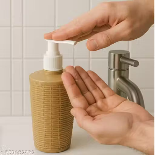 GizmoGrid Plastic Liquid Soap Dispenser for Bathroom, Kitchen, Wash Basin | Hand Wash Pump Bottle for Liquid Soap, Shampoo, Lotion | Stylish Refillable Dispenser – Multipurpose for Home, Hotel, Office Use – Made in India (Pack of 03) - 300 ML