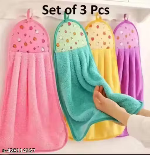 Microfiber Kitchen Napkins for kitchen, sink or washbasin hanging/ sink cleaning towel Multipurpose kitchen Napkins - Pack of 3