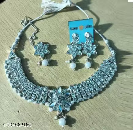 RB- American Diamond Jewellery set