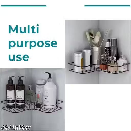 2 pis combo of the Self-Adhesive Metal Bathroom Corner Rack Storage Shelves Bathroom Shelf/Shelves Corner BATHROOM CRONER SHELF