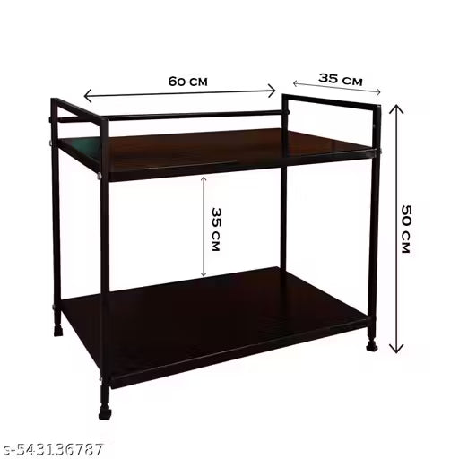 Kitchen 2 Self Microwave Oven OTG Counter Platform Storage Cabinet Organizer Holder Rack Stand Trolley, Induction Mixer Grinder Spice Dabba Air Fryer Space Saving Kitchen Stand two tier two step