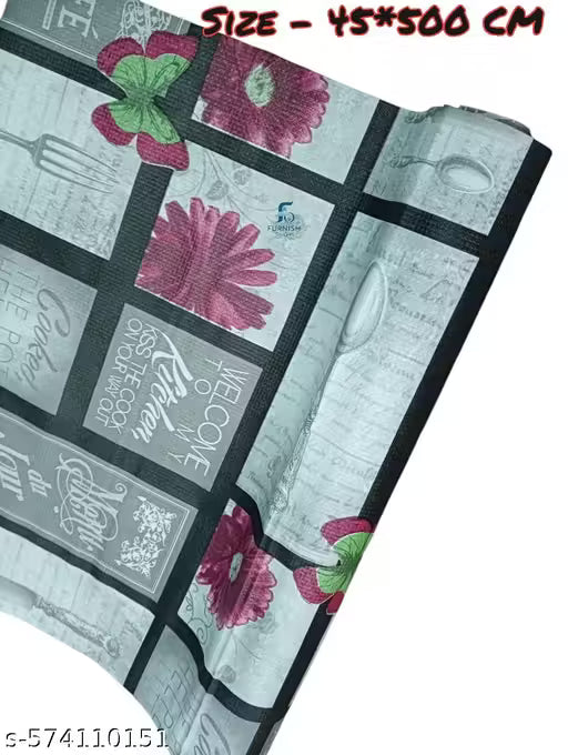 Furnish Flow 5 Meter Rectangular Long Shelf Liner , Sheet Roll / Mat For Drawer/Mat Roll/Protector For Wardrobe/, Antislip Mat, Size - 45 X 500 Cm Multipurpose Mat Roll