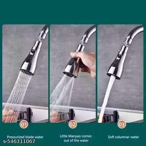 Urban Elegance Kitchen Faucet, 3-Function Pull Down Sink Sprayer Attachment for Faucet, Pull Out Spray Head Head Big Angle Rotatable Anti-Splash Faucet for Kitchen, Rotating Sink Faucet Aerato