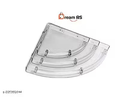 Corner shelf Set of 3 Unbreakable Multipurpose/Plastic Wall Shelf Plastic Wall Shelf (Number of Shelves - 3, White)