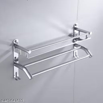 ADMIZO'S Bathroom Shelf Stand 2 Layer Multiuse Rack with 1 layer wall shelf and 1 layer tower Rack / Towel Holder (Stainless Steel)#Bathroom decor/Luxury bathroom accessories/Bathroom storage/Bathroom essentials/Towel holders/Bathroom sets/Bathroom