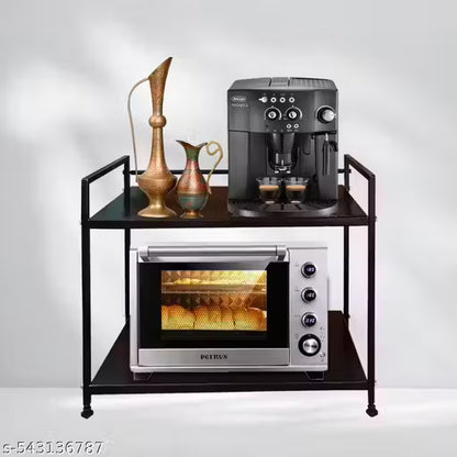 Kitchen 2 Self Microwave Oven OTG Counter Platform Storage Cabinet Organizer Holder Rack Stand Trolley, Induction Mixer Grinder Spice Dabba Air Fryer Space Saving Kitchen Stand two tier two step