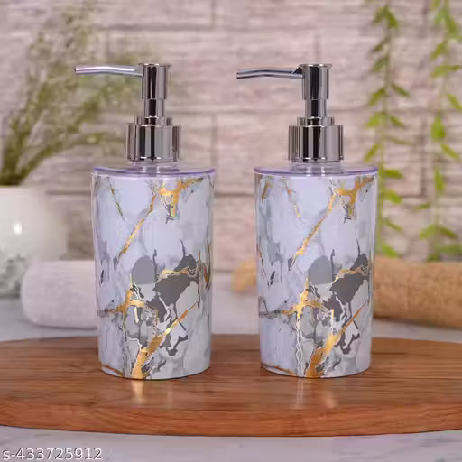 Shenron Refillable Liquid Soap Dispenser. Unbreakable Plastic Dispenser for Sanitizer Lotion Shampoo. Handwash Bottle for Kitchen, Bathroom, Shower, Wash Basin, Sink - 250ML (White, Pack of 2)