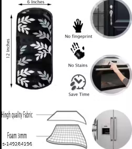 The Endless Store Fridge Cover For Top + 1 Piece Handle Cover + 3 Mat (Brown Box31)