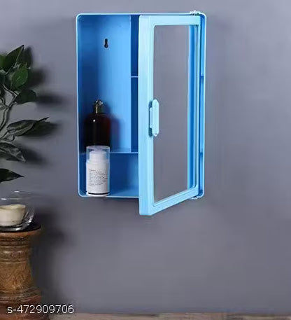 Zahab Elegant look bathroom storage cabinet with bathroom accessories bathroom shelves single door bathroom organiser along with four compartment strong magnetic door with mirror