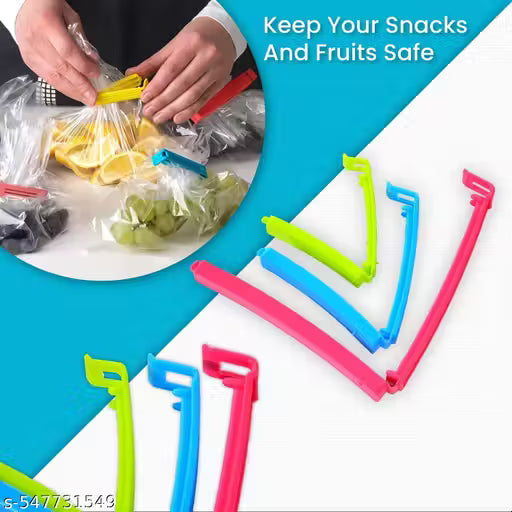 Food,Snack Pouch Bag Clip Sealer for Keeping Food Fresh for Home Kitchen | Plastic Camping Snack Air Tight Seal Sealing Bag Clips |Packet Vacuum Sealers Clip| (Set of 18, Multicolor)