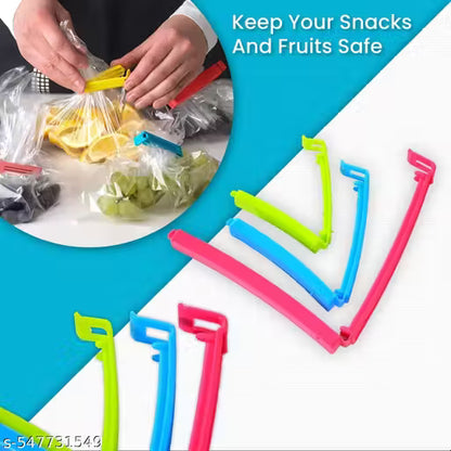 Food,Snack Pouch Bag Clip Sealer for Keeping Food Fresh for Home Kitchen | Plastic Camping Snack Air Tight Seal Sealing Bag Clips |Packet Vacuum Sealers Clip| (Set of 18, Multicolor)
