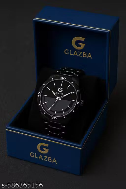 Trendy Black Chain Watch - For Men