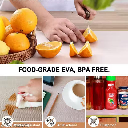New Multipurpose 45cm x 5m Super Strong EVA Anti-Slip Kitchen Mats for Cupboard | Washable Shelf Liners for Kitchen Shelves, Cabinet Placemats |