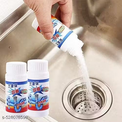 Powerful Sink & Drain Blockage Cleaner Powder Cleaning Tool,Drain Cleaner & Clog, Automatic Toilet Blockage Cleaner, Unclogs Pipe Dredging Agent Sink,for Kitchen Toilet (pack of 1)