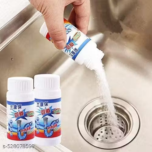 Powerful Sink & Drain Blockage Cleaner Powder Cleaning Tool,Drain Cleaner & Clog, Automatic Toilet Blockage Cleaner, Unclogs Pipe Dredging Agent Sink,for Kitchen Toilet (pack of 1)