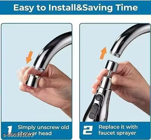 Urban Elegance Kitchen Faucet, 3-Function Pull Down Sink Sprayer Attachment for Faucet, Pull Out Spray Head Head Big Angle Rotatable Anti-Splash Faucet for Kitchen, Rotating Sink Faucet Aerato