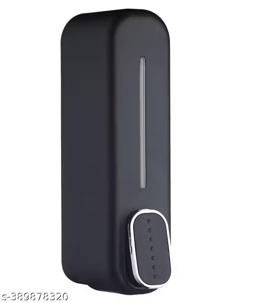 ABS 350ml Wall Mount Transparent Liquid Soap Dispenser Use for Foam, Conditioner, Gel, Lotion, Soap, Liquid, Shampoo Dispenser (Black) (Pack of 1)
