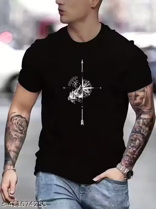 Keesor Men Cotton Blend Tshirt|Men Printed Round Neck Tshirt|Men Graphic Print Tshirt